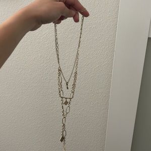 Free people layered charm necklace